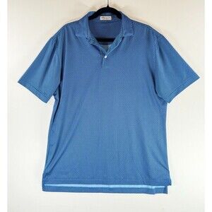 Peter Millar Mens Polo Shirt Blue Summer Comfort Performance Golf Stretch XL